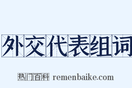 外交代表组词是什么意思的图片
